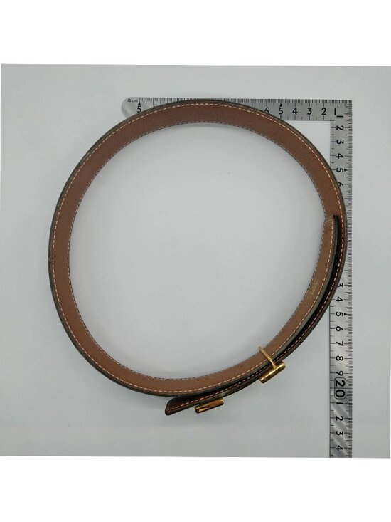 Authentic Hermès H Constance Reversible Black Brown Leather Belt Gold Buckle main image 8